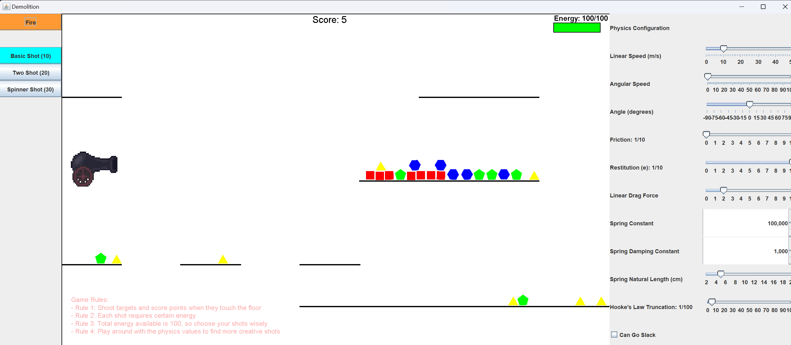 Demolition game showcase